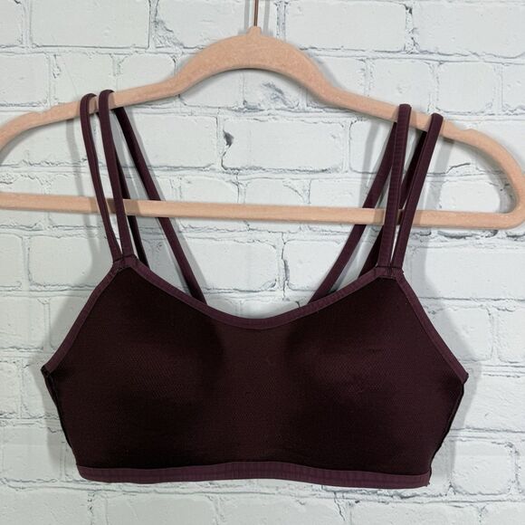 Lululemon Like a Could Bra B/C Women Size 4 Burgundy Sport Low Support Athletic - Picture 4 of 8